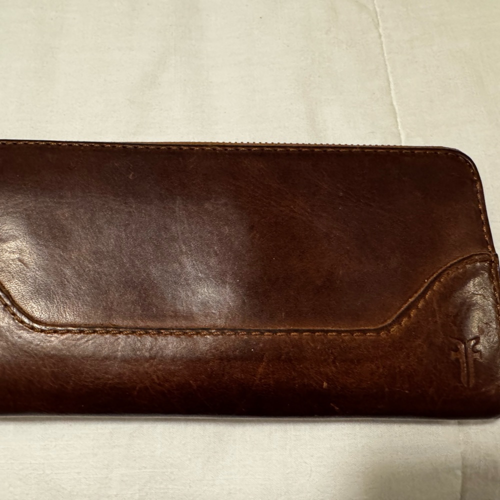 Frye zip around wallet - leather brown